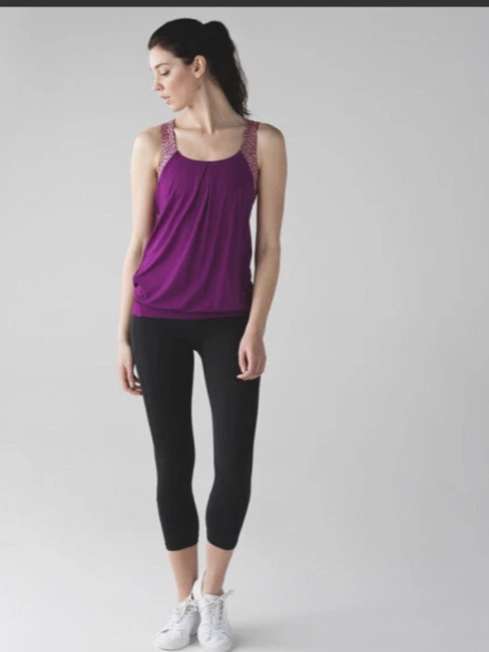 *Lululemon Nouveau Limits Tank 2N1 Tank with Strappy Sports Bra Size 6